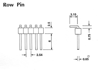 Dimensions of Pins